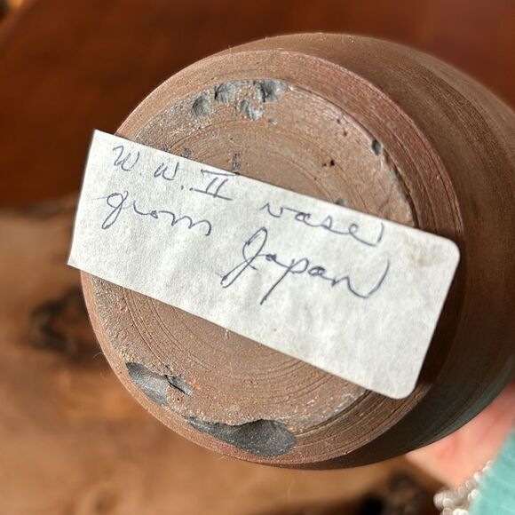 Antique Bizen Ware Vase WWII Japan - Picture 9 of 9